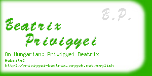 beatrix privigyei business card
